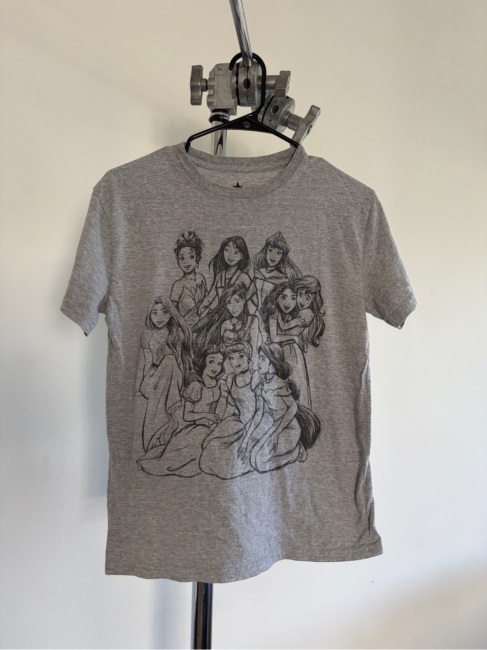 Disney Girls' Gray Princess Sketch Graphic Tee